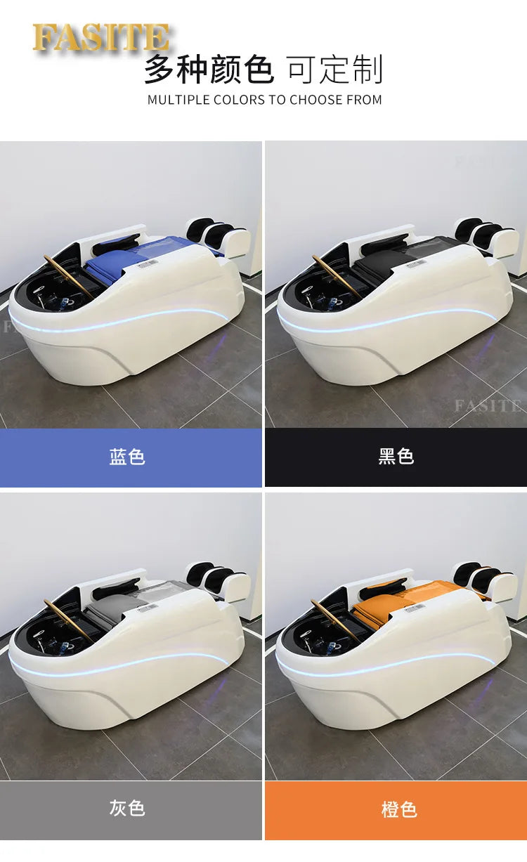 Electric massage shampoo bed Beauty salon shampoo bed Hair salon Flushing bed Fiberglass shampoo  Water circulation