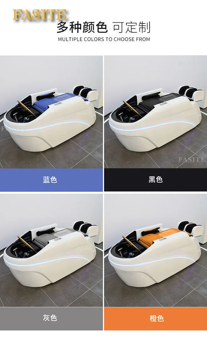 Electric massage shampoo bed Beauty salon shampoo bed Hair salon Flushing bed Fiberglass shampoo  Water circulation