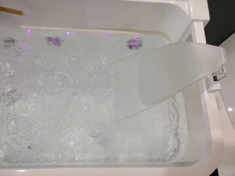 2025 China Luxury Bath Tub Transparent Glass Solid Surface Whirlpool Bathroom Acrylic Massage Bathtub With Cheap Price