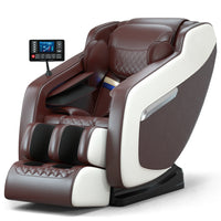 4D-Zero-Gravity-Massagesessel, automatische Heizfunktion, Bluetooth-Musik, Airbag und Shiatsu-Liegefunktion