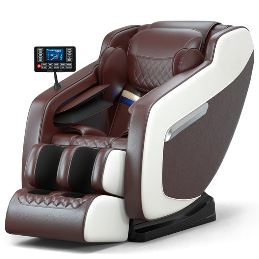 4D-Zero-Gravity-Massagesessel, automatische Heizfunktion, Bluetooth-Musik, Airbag und Shiatsu-Liegefunktion
