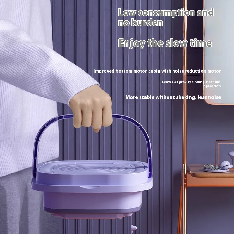 Kleine 8-Liter-faltbare tragbare Waschmaschine mit Schleudertrockner, für Socken, Unterwäsche, Slips, Mini-Haushaltswaschmaschine