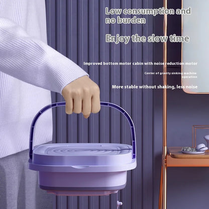 Kleine 8-Liter-faltbare tragbare Waschmaschine mit Schleudertrockner, für Socken, Unterwäsche, Slips, Mini-Haushaltswaschmaschine
