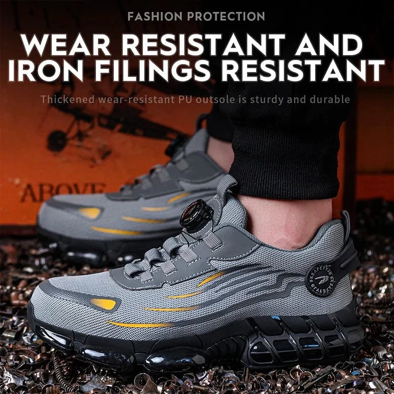 Breathable Slip-On Safety Shoes Lightweight Work Sneakers