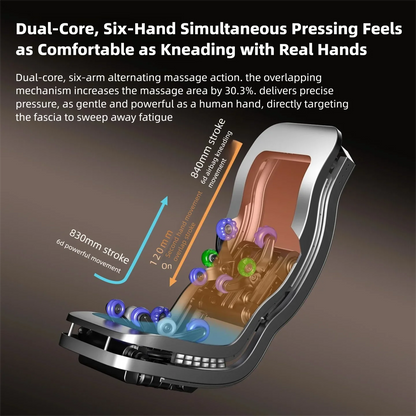 6D Smart Sensory Dual Movement SL-Track Massage Chair Thai Stretch Electric Leg Lift Leisure Sofa Zero Gravity Home Office Chair
