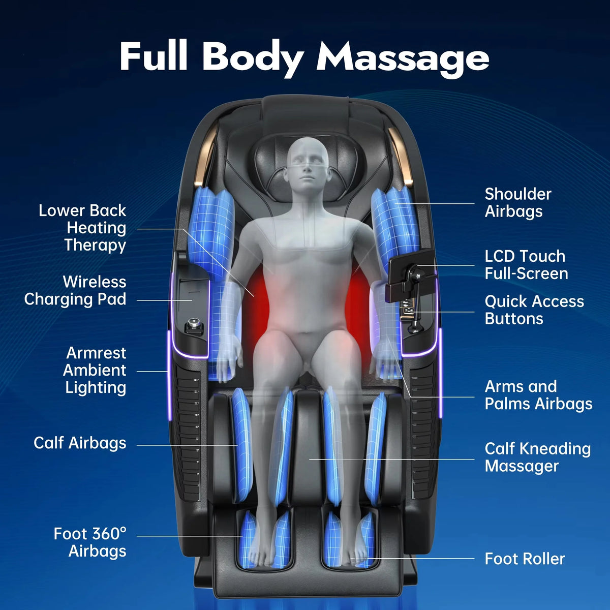 Electric Office Full Body Luxury Chair Massage  Full Body Not Second Hand Pedicure Spa 3D Massage Chair