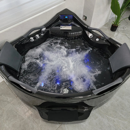 Black Acrylic Massage Bath Tubs Bathtubs & Whirlpools Corner Massage Bathtub Hot Tub for Soaking