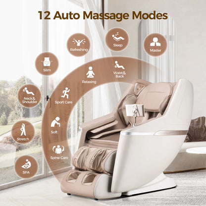2 Jahre Garantie 4D SL Airbag Zero Gravity Ganzkörper-Massagesessel Home 3D Büro-Fußroller Shiatsu Bürostuhl Massagesofa