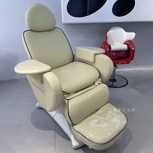 Kopftherapie Elektrischer Schönheits-Haarstuhl Multifunktionaler Augenbrauenrasier- und Ablagestuhl Physiotherapie Gesundheitsstuhl