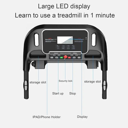 Zusammenklappbares Mini-Laufband elektrisch für Zuhause, Fitness-Heim-Laufband