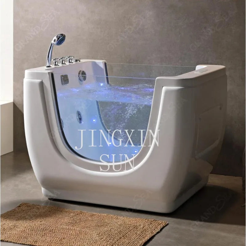 swimming tub Free-standing bubble tub Spa equipment Children's baby tub with thermometer