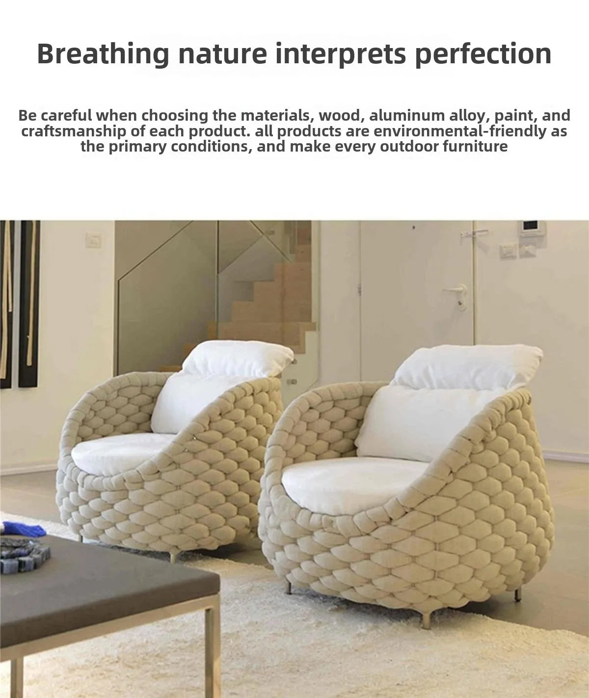 Outdoor Rattan Sofa Hofkombination Doppelstuhl Freizeit Terrasse Villa Wohnzimmer Balkon Outdoor Sitzmöbel Haus