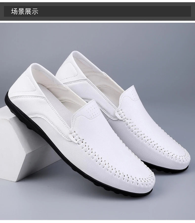 Men’s Casual Leather Shoes – Soft Sole, Comfortable, and Stylish for All Seasons