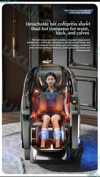 2026 MAX6D Dual-Core Jade-Massagesessel mit Wadenmassage, 152 cm Dual-SL-Schiene, KI-Sprachsteuerung, Schwerelosigkeitsmodus