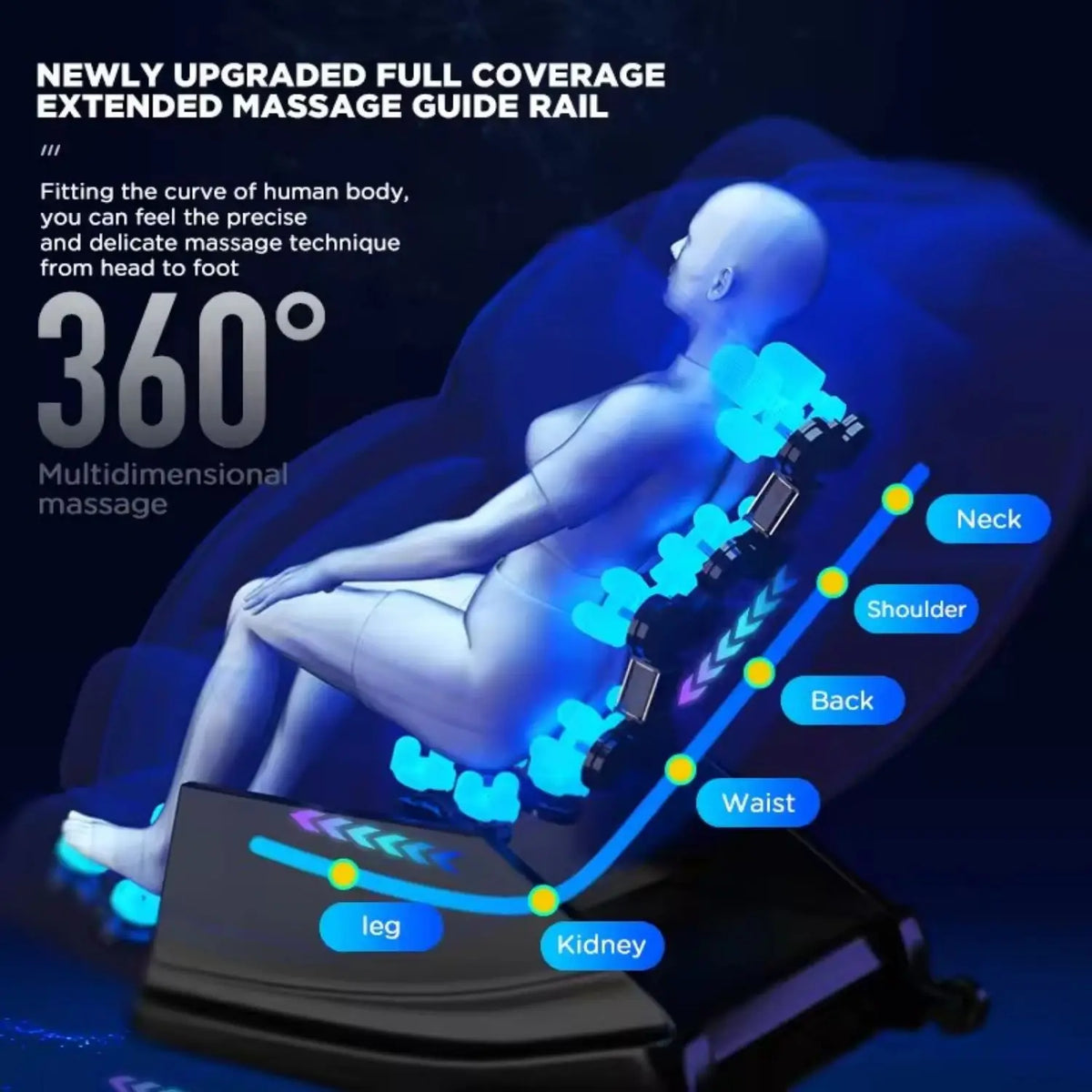 3 year warranty Smart Shiatsu Massage Chair Full Body Zero Gravity Recliner Kneading Rolling Heating Relieve Muscle Tension Pain