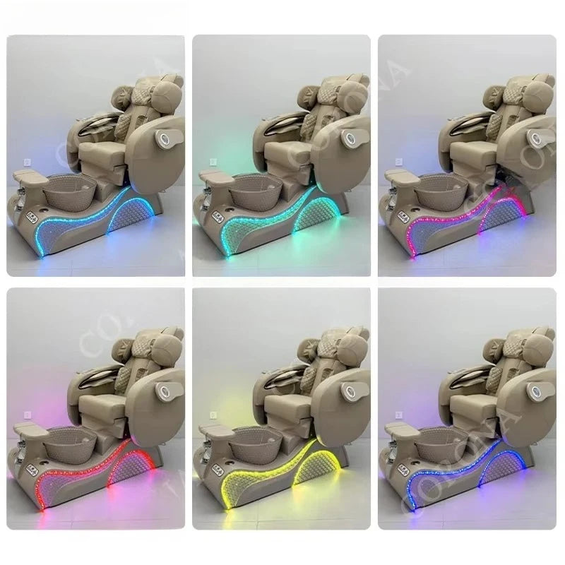 Professional No Plumbing Luxury Foot Spa Pedicure Chair With Massage