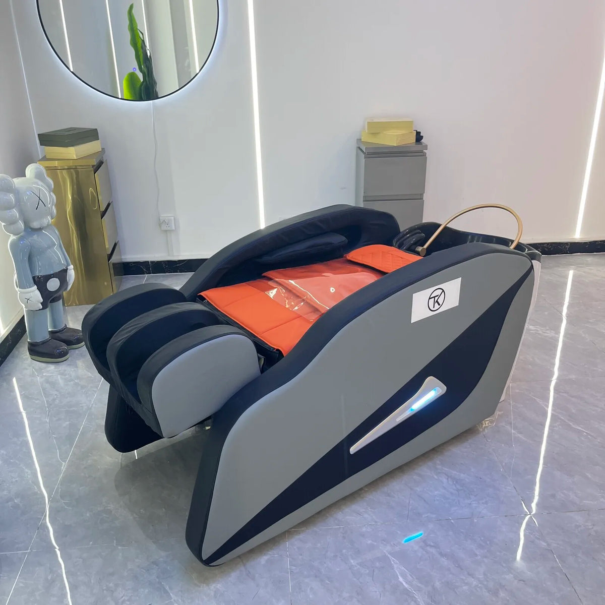 Automatische Haarwasch-Massage-Shampooliege, Kopf-SPA-Liegen, Friseurgeschäft professionelle Friseurdienstleistungen Geschäftsmöbel