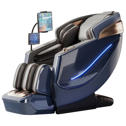 4D Smart Sensory Dual-Movement-SL-Track-Massagesessel, Thai-Stretch, elektrische Beinauflage, Liegesofa, Zero Gravity, Home-Office-Sessel