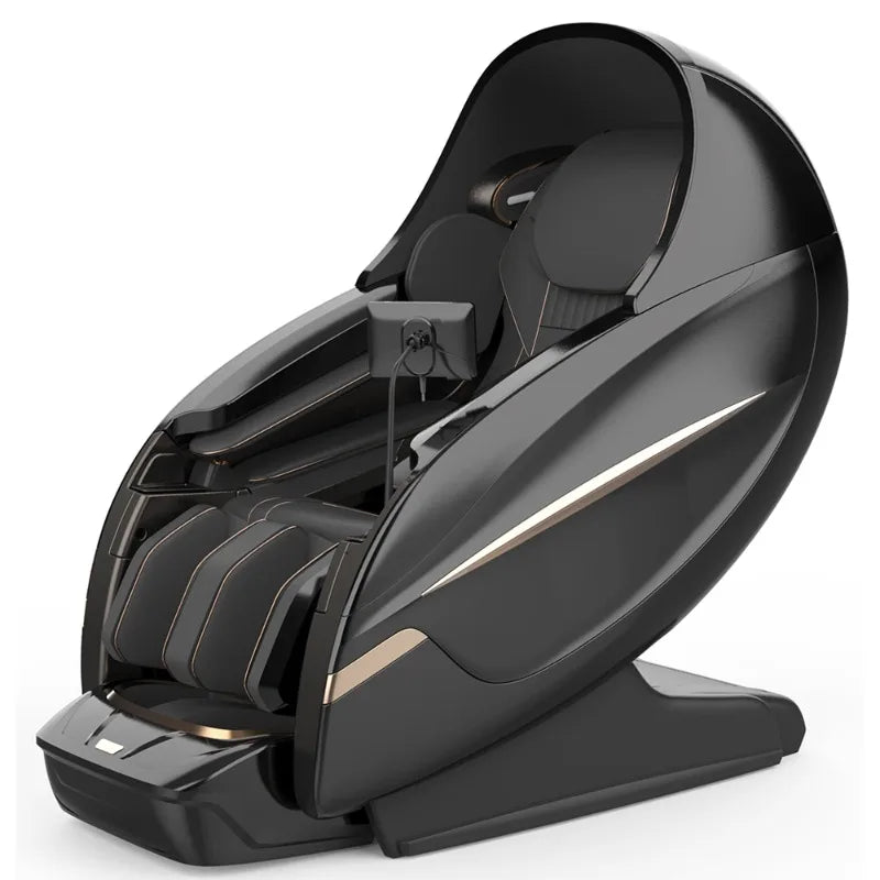 OSKOR 4D Zero Gravity Massagesessel Ganzkörperkabine mit Schlafhaube – Shiatsu-Massagesessel mit Wärme-Körperscan-SL-Schiene