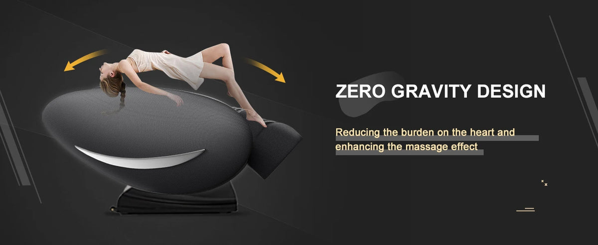Massagesessel mit Zero-Gravity-Funktion, Ganzkörper-Massagesessel mit Heizung, Bluetooth-Lautsprecher, Airbags, Fußroller