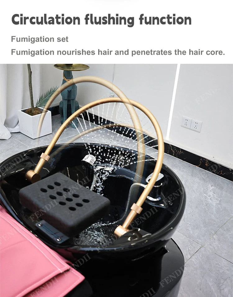 Ganzkörpermassage-Haar-Spa-Elektro-Wasserkreislauf-Shampoo-Bett für Friseursalon