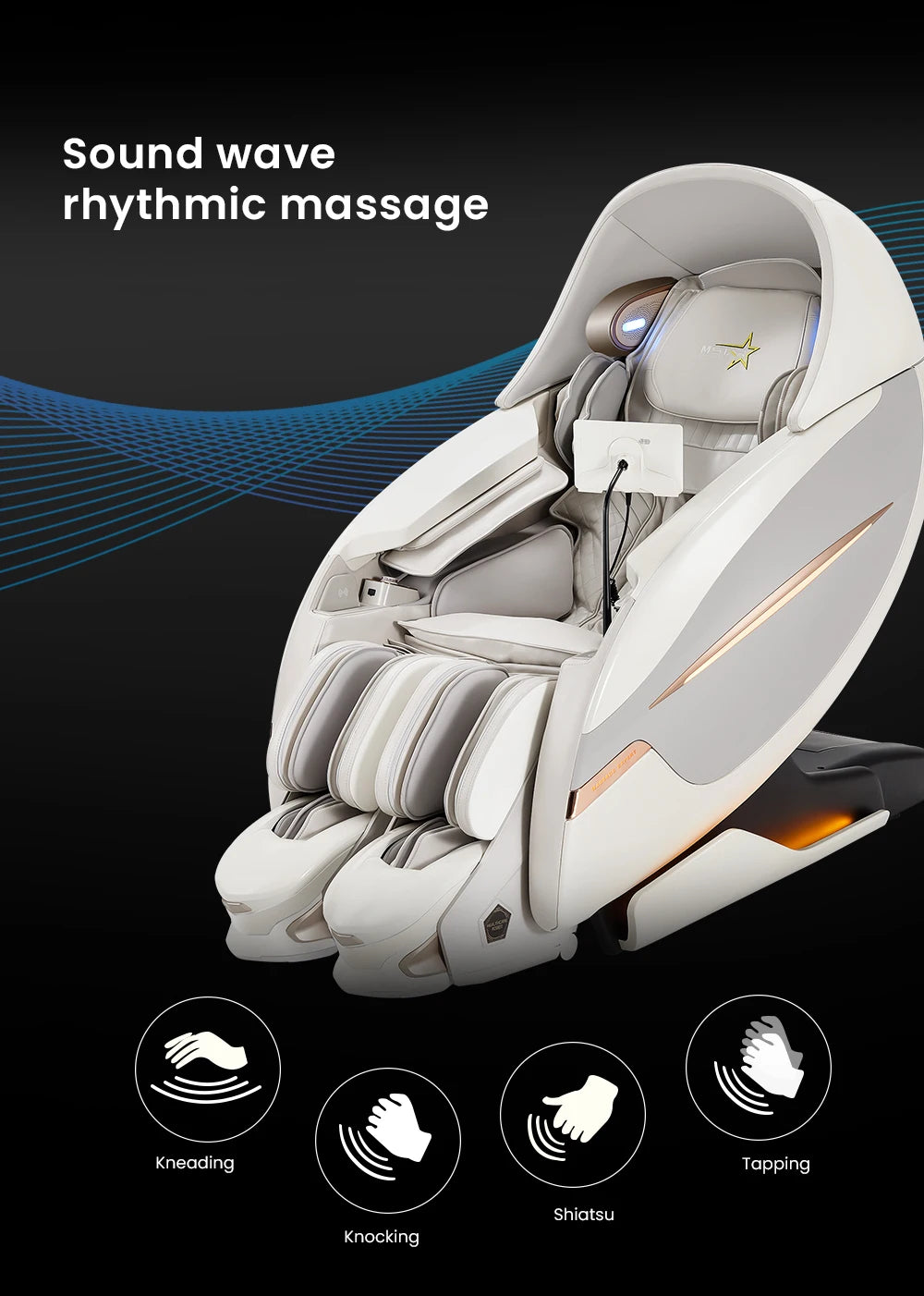 MSTAR Japanischer Luxus-Elektrischer 4D Zero Gravity Ganzkörper-Airbags Massagesessel Preis