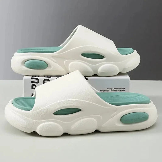 Men's Cloud Slides – Unisex Summer Platform Sandals, Soft & Non-Slip House Slippers for Bathroom, Beach &amp; Outdoor Use