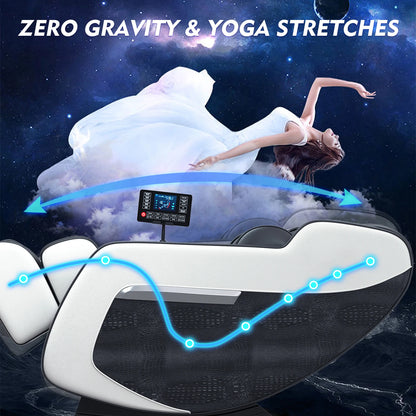 4D-Zero-Gravity-Massagesessel, automatische Heizfunktion, Bluetooth-Musik, Airbag und Shiatsu-Liegefunktion