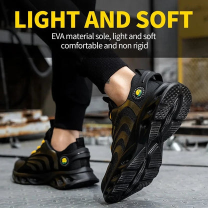 Lightweight Lace-Free Safety Shoes