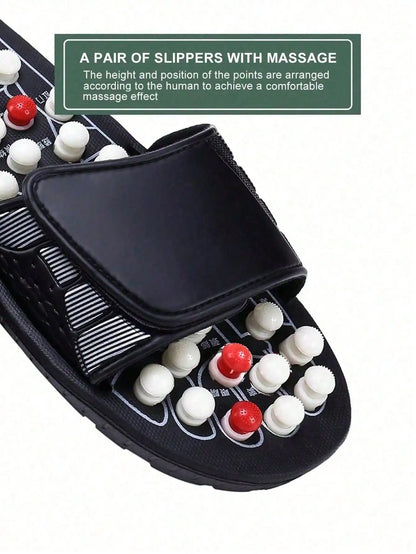 Akupressur Massage Pantoffeln Sandalen für Herren Füße Chinesische Akupressur Therapie Medizinische Rotierende Fußmassage Schuhe Unisex