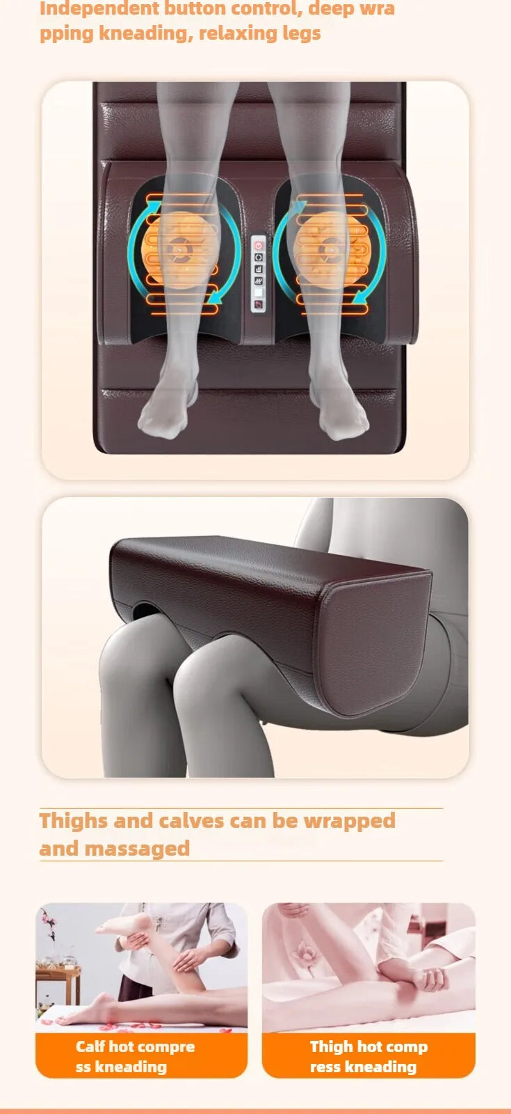 Elektrische Ganzkörpermassage-Matratze mit Heizung, Handsteuerung, Schulter-Nacken-Taillen-Airbag-Rücken-Knet-Vibrations-Massagekissen