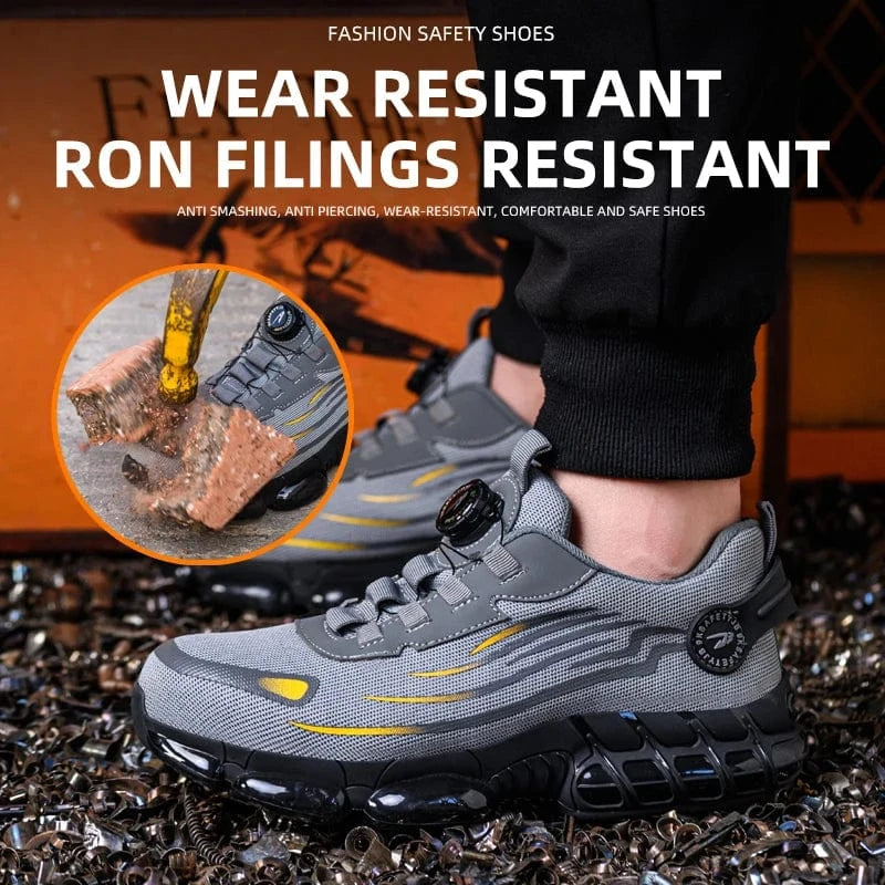 Breathable Slip-On Safety Shoes Lightweight Work Sneakers