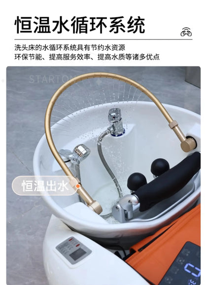Adjustable Modern Relax Shampoo Chairs Lounge Comfort Barber Shop Shampoo Chairs Massage Stylist Furniture