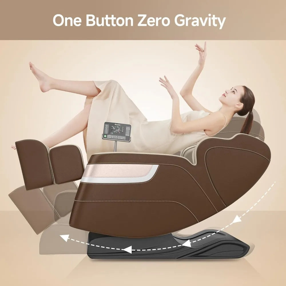 Full Body Massage Chair, Zero Gravity Massage Recliner Chair with 6 Auto Modes, Full Body Airbags, Bluetooth