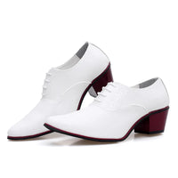 New Classic High Heel Men’s Leather Oxfords – Luxury Designer Wedding & Formal Shoes