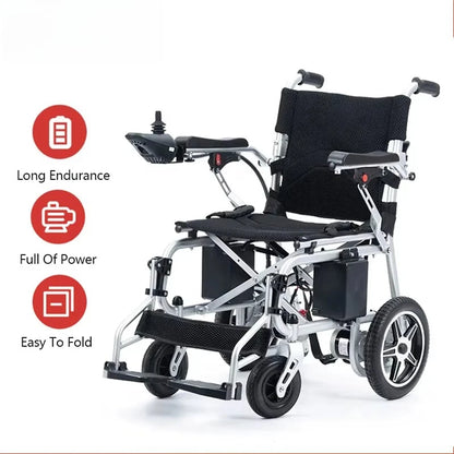 High quality iron frame left and right foldable electric wheelchair