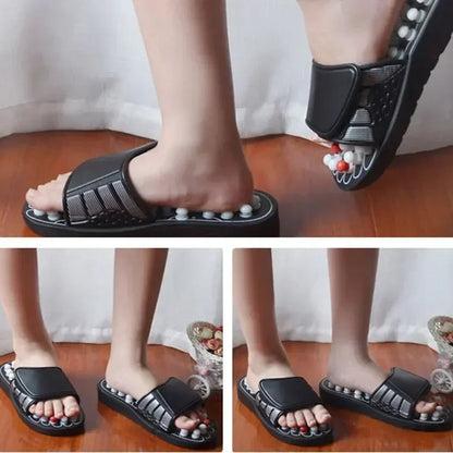 Neue Fußmassage-Hausschuhe Fußreflexzonenmassage Akupunktur-Therapie-Massagegerät Walk Stone Schuhe Akupunktur Kopfsteinpflaster-Massagegerät