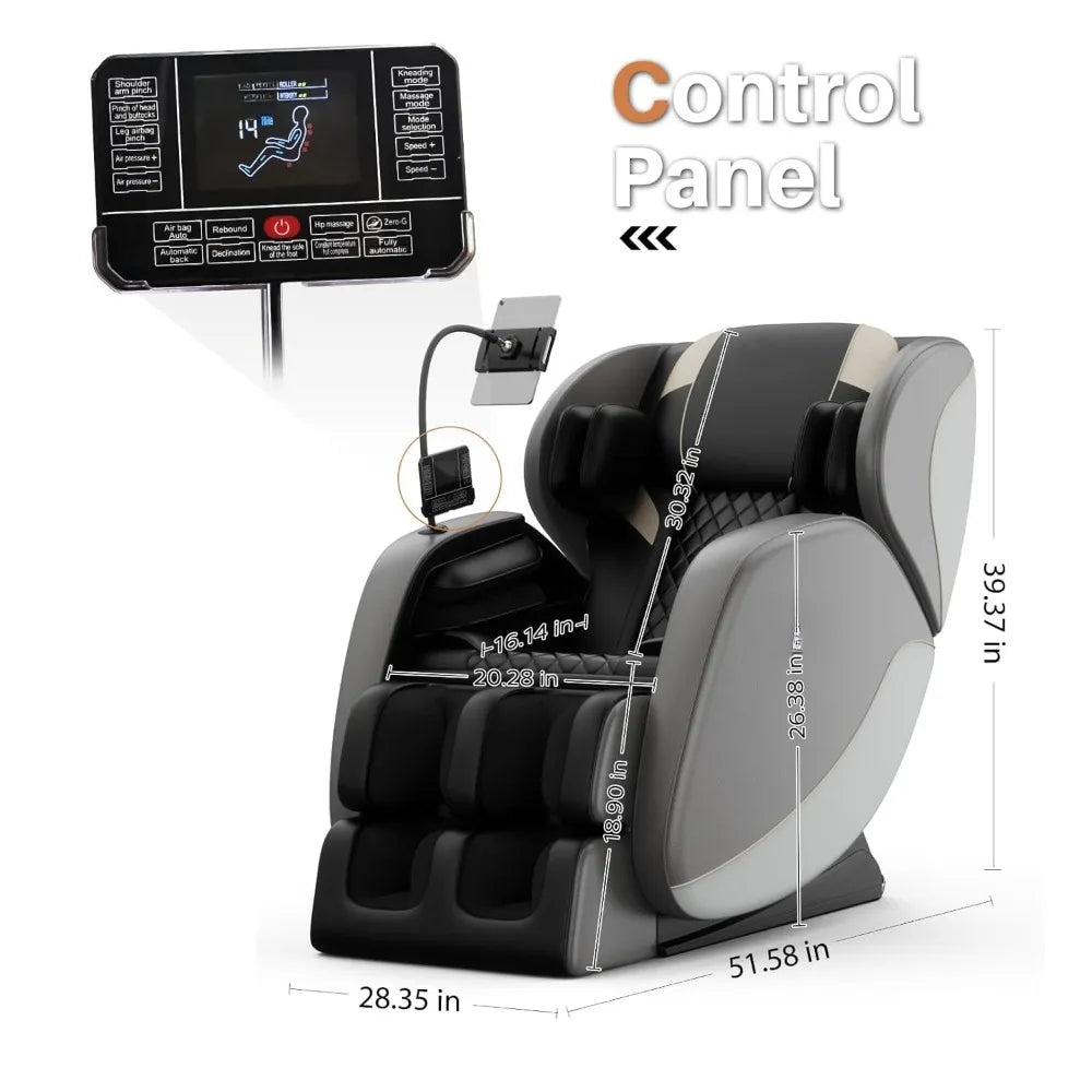 Massage Chair Full Body, Zero Gravity Massage Chair with Auto Modes, Airbag Massage, 6 Fix Point Rollers, Foot Massage,