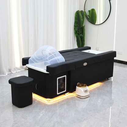 XinSheng Electric Adjustable Lift Shampoo Bed Massage Table All-in-One Salon SPA Massage Bed with Hair Washing Basin & Foot Bath