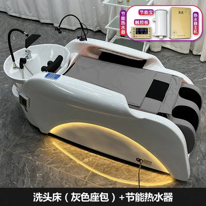 Automatic Smart Electric Massage Shampoo Bed Top Grade Beauty Salon Massage Table Comfort Artifact Salon Furniture Silla FYSC