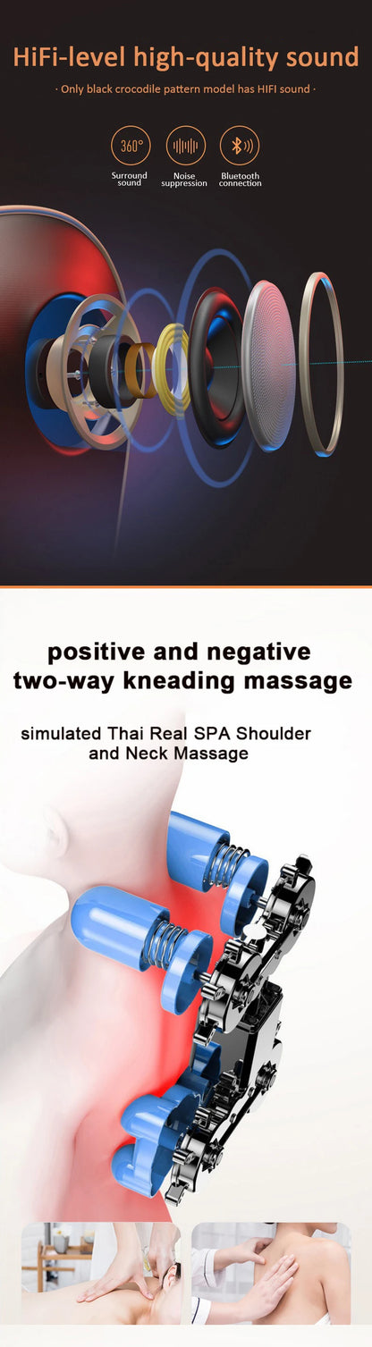 High-End Black 3D Zero Gravity Massage Sofa Chair Quickly Relieves Body Fatigue With Air Pressure Technology