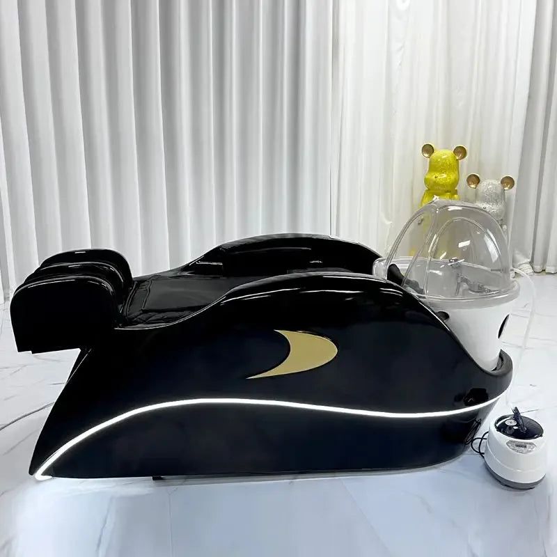Intelligente Wasserzirkulationsliege, professionelles Waschbecken für Haare, Therapie, Kopf-Spa, Friseursalon, Liegestuhl, Schönheitsstuhl, Cadeira
