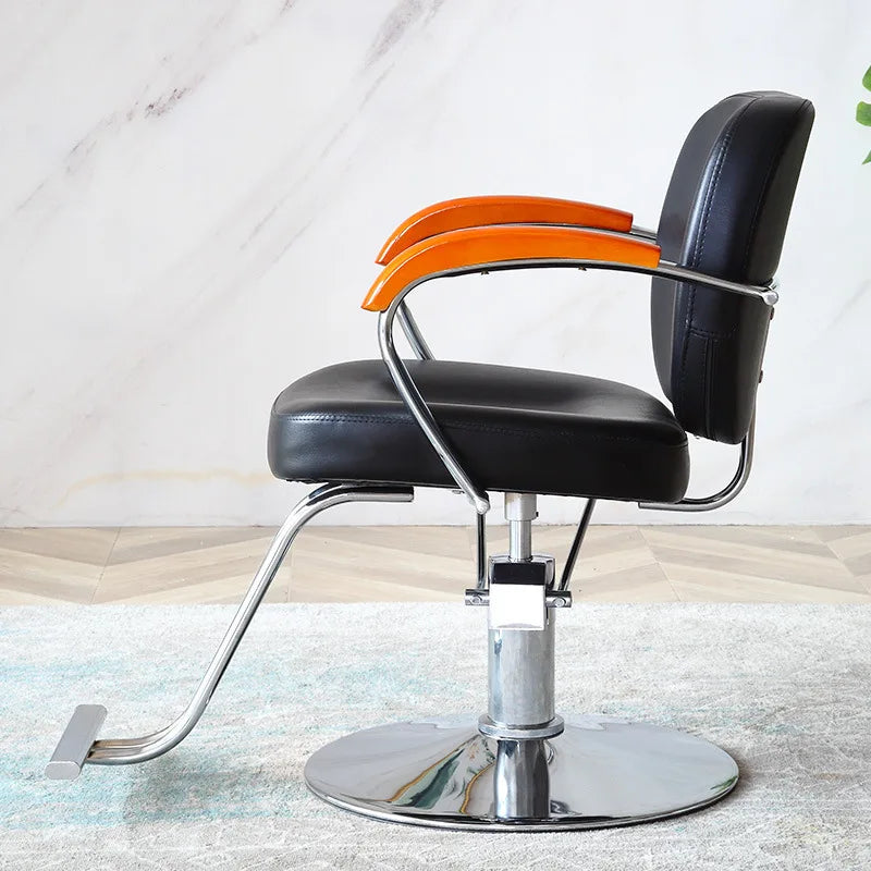 The New Barber Shop Chair Can Be Lifted And Reclined Hair Salon Special Hair Cutting Chair Stainless Steel Stool Factory Direct