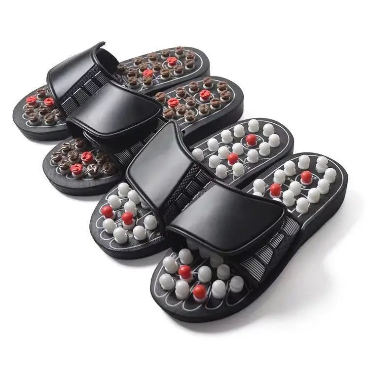 Akupressur-Fußmassagegerät Plantarfasziitis Linderung Akupunkt-Reflexzonenmassage Stimulation Massage-Sandalen Hausschuhe Schuhe