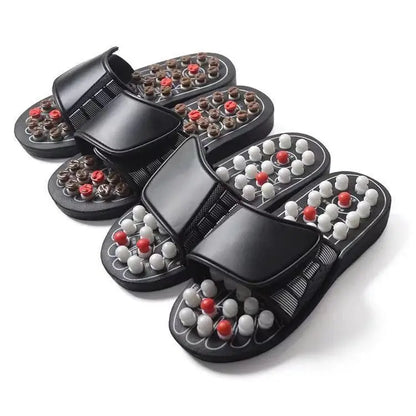 Akupressur-Fußmassagegerät Plantarfasziitis Linderung Akupunkt-Reflexzonenmassage Stimulation Massage-Sandalen Hausschuhe Schuhe