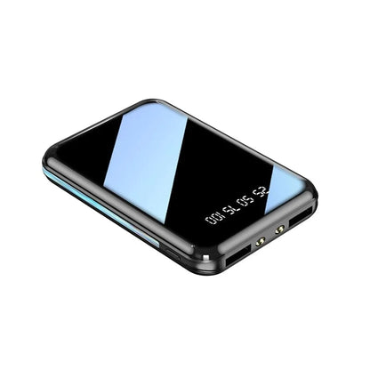 Mini Power Bank – Portable Mirror Screen External Battery with LED Digital Display, Fast Charging for SmartPhone