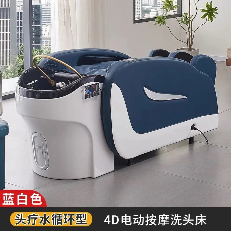 LMM Elektrisches Massage-Shampoo-Bett Schönheitssalon Spezielles Friseursalon Smart Head Therapy Wasserzirkulationsbett