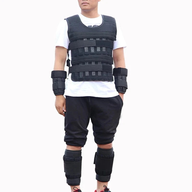 Gilet Lesté 20kg Ajustable pour Musculation, Fitness, CrossFit, Cardio, Boxe