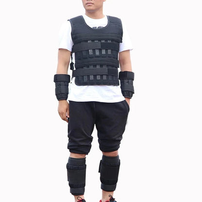 Gilet Lesté 20kg Ajustable pour Musculation, Fitness, CrossFit, Cardio, Boxe