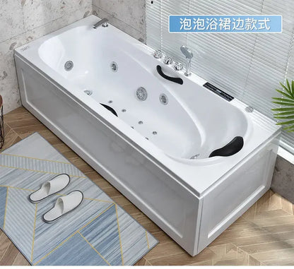 Thickened acrylic bathtub Small apartment Adult Surfing massage Constant temperature heating Smart